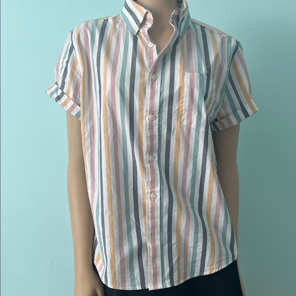 Goodfellow & Co Multicolor Striped Button Down Shirt